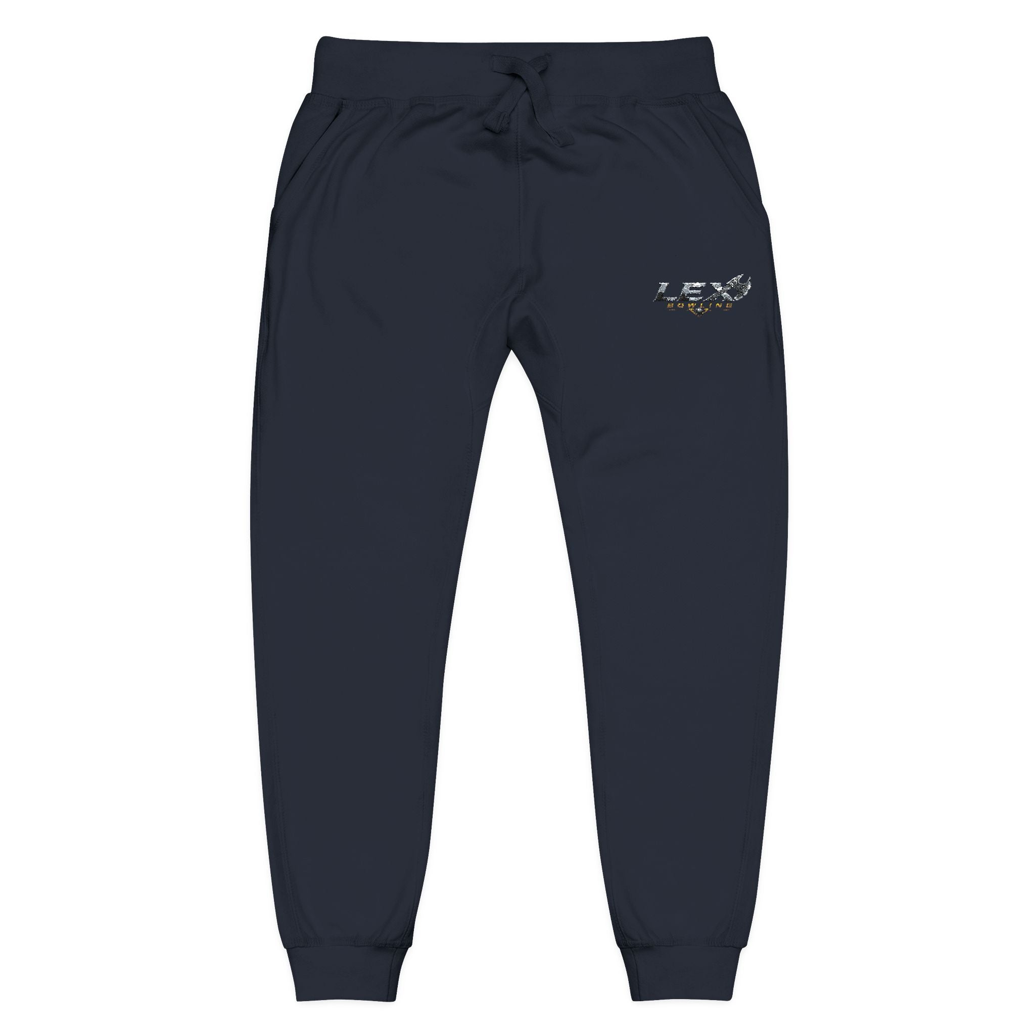Embroidered 'LEX' Fleece Sweatpants — Cozy Casual Joggers