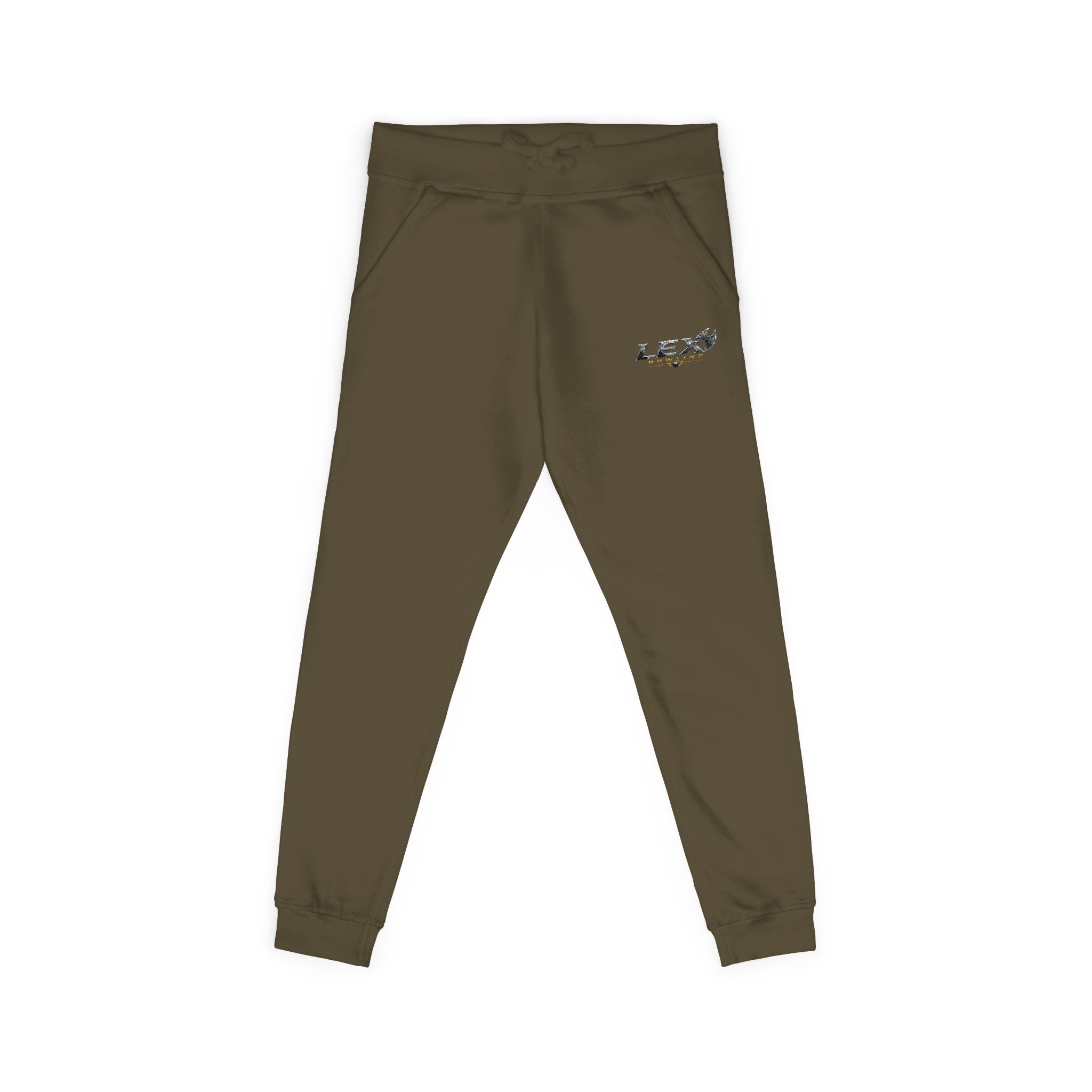 Embroidered 'LEX' Fleece Sweatpants — Cozy Casual Joggers