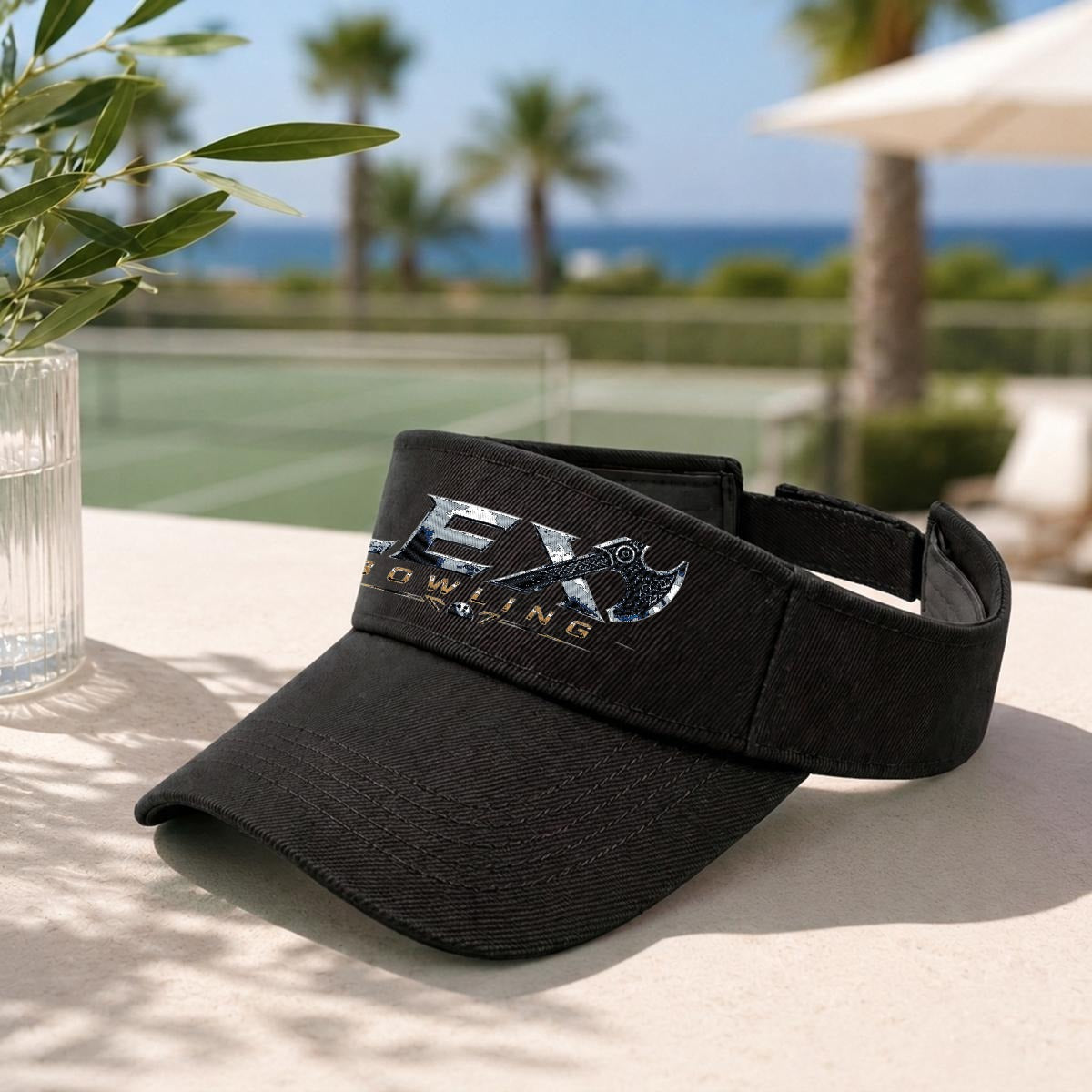 LEX Bowling Adjustable Performance Sun Visor Cap for Bowling, Golf, Tennis & Outdoor Sports