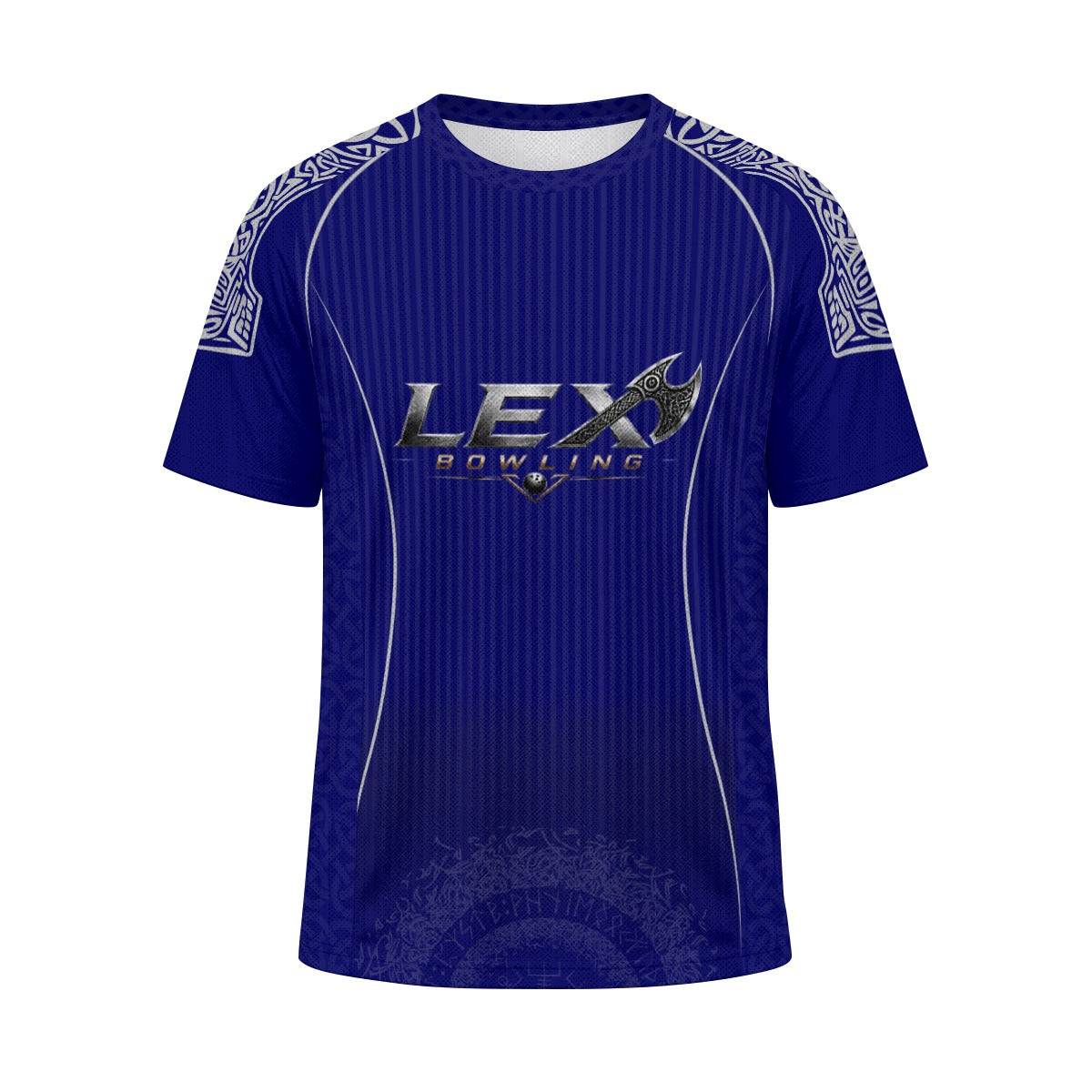 LEX Bowling Performance Sports Jersey for Men & Women Lightweight Jacquard Mesh Athletic Tee