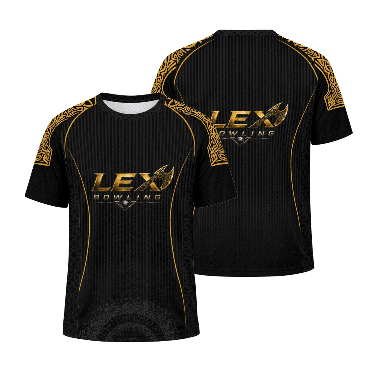 LEX Bowling Performance Sports Jersey for Men & Women Breathable Jacquard Mesh Athletic Shirt