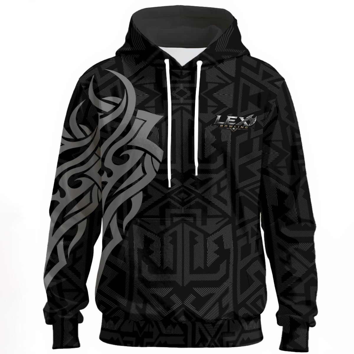 LEX Bowling Unisex Premium Graphic Athletic Lifestyle Pullover Hoodie