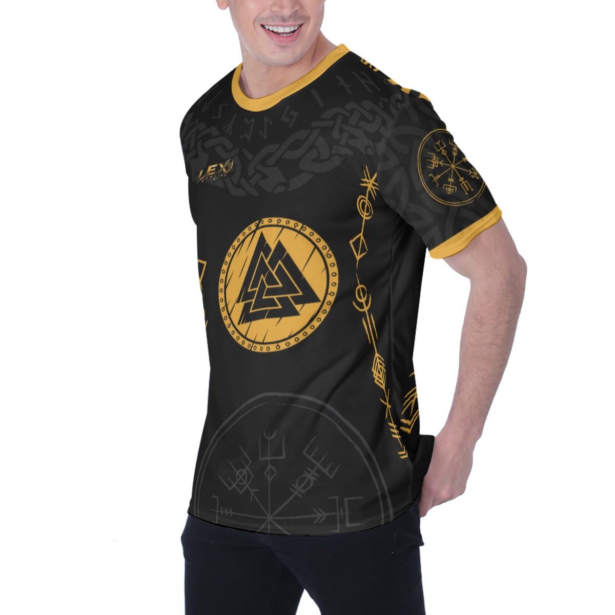 LEX Bowling Men's Performance Athletic Crewneck T-Shirt Bowling Training & Everyday Wear