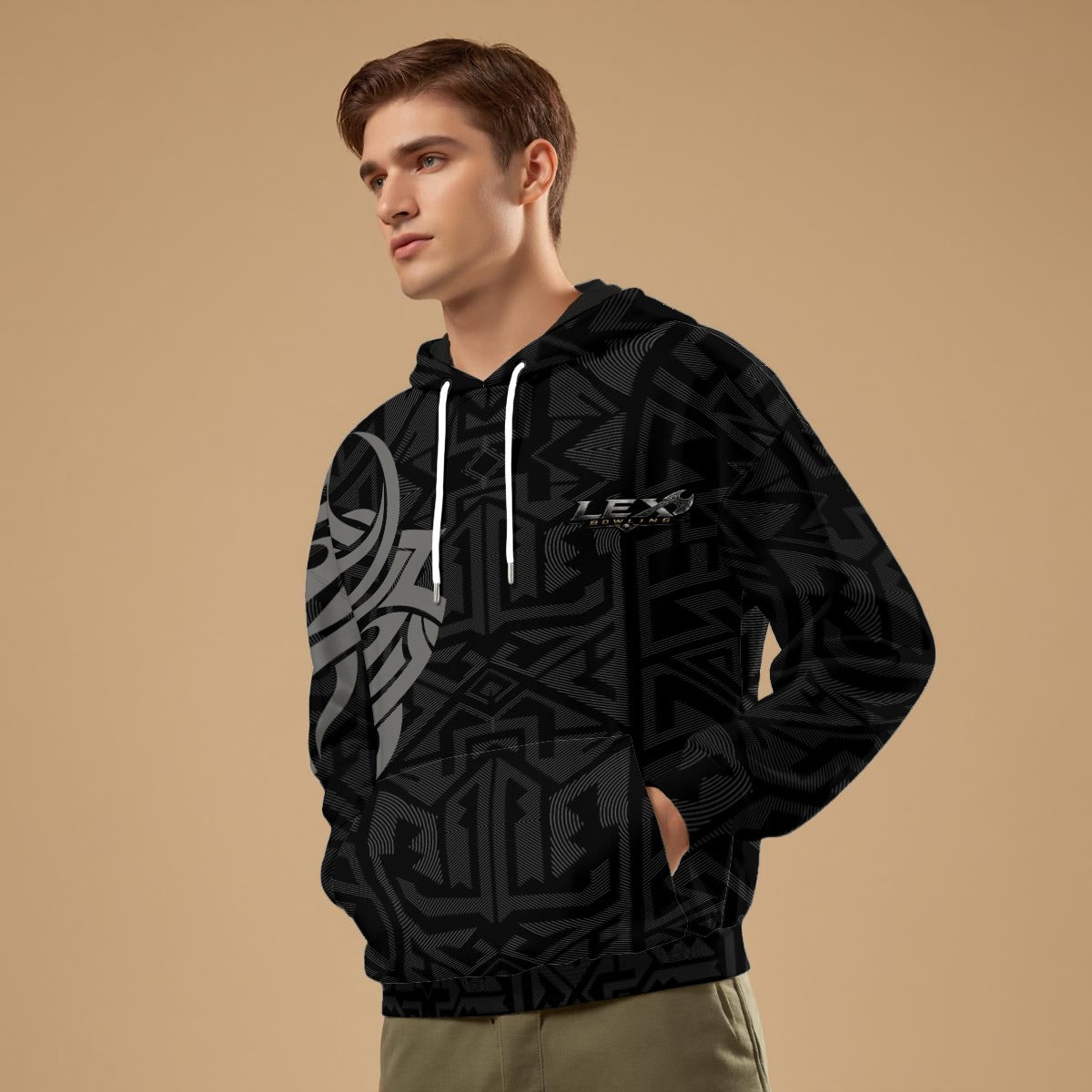 LEX Bowling Unisex Premium Graphic Athletic Lifestyle Pullover Hoodie