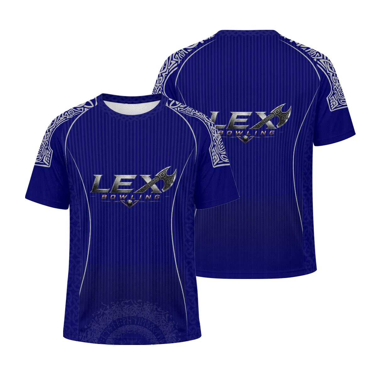 LEX Bowling Performance Sports Jersey for Men & Women Lightweight Jacquard Mesh Athletic Tee