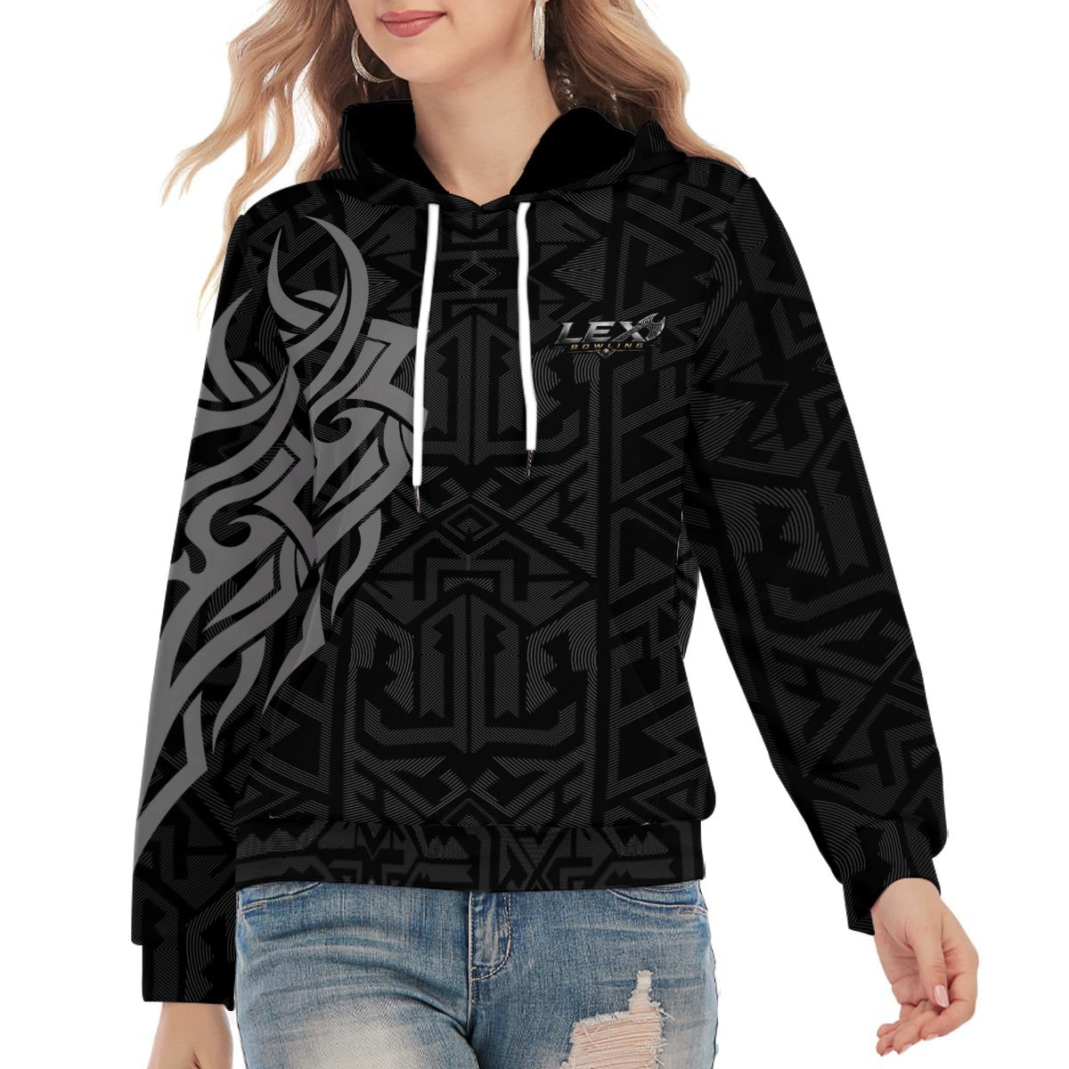 LEX Bowling Unisex Premium Graphic Athletic Lifestyle Pullover Hoodie