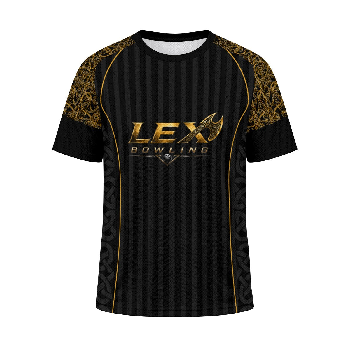 LEX Bowling Performance Sports Jersey for Men & Women Lightweight Jacquard Mesh Athletic Tee