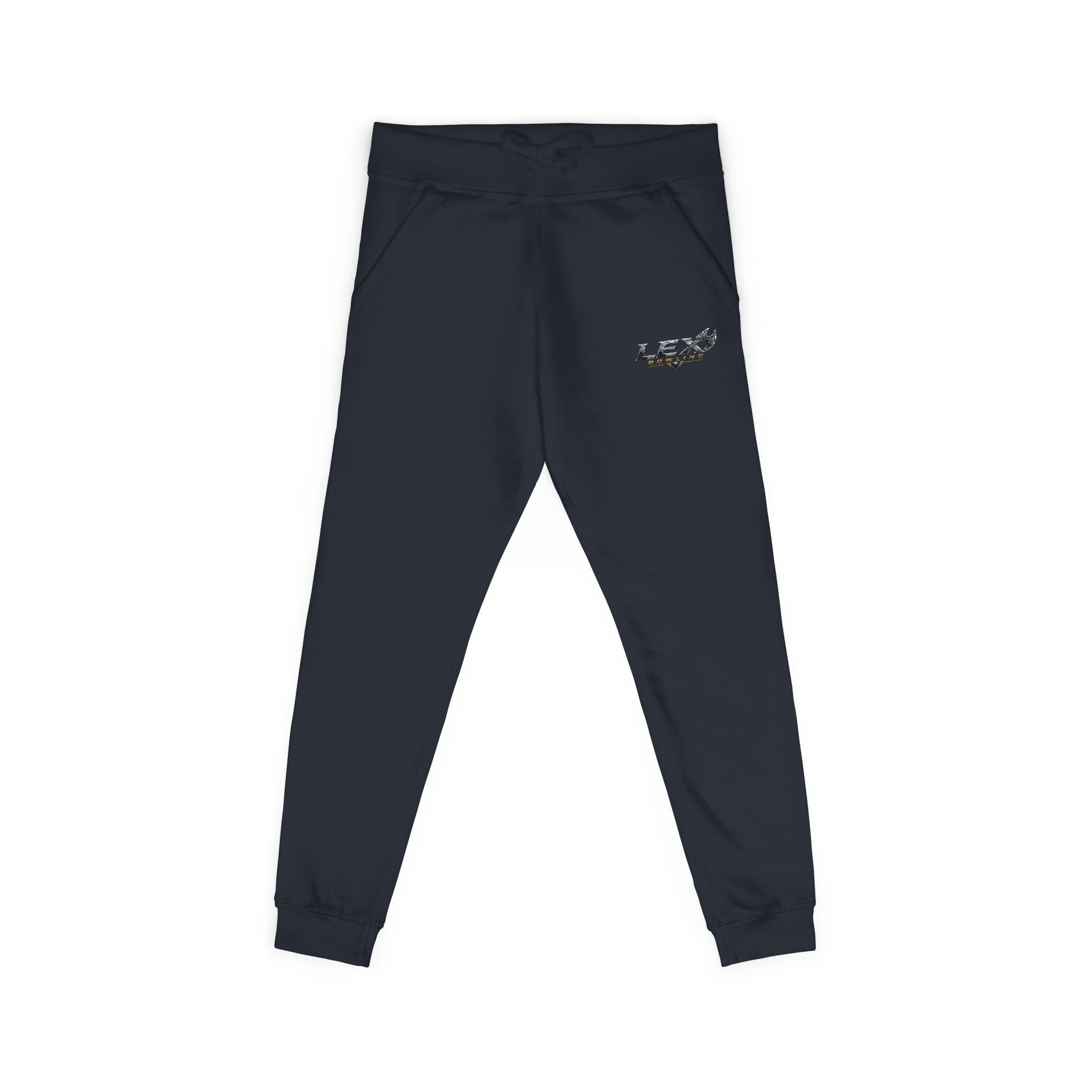Embroidered 'LEX' Fleece Sweatpants — Cozy Casual Joggers