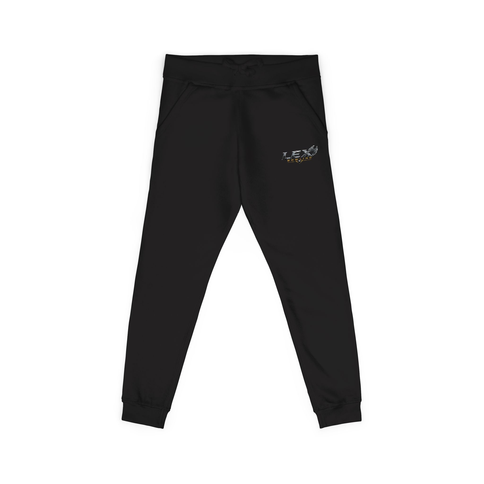 Embroidered 'LEX' Fleece Sweatpants — Cozy Casual Joggers