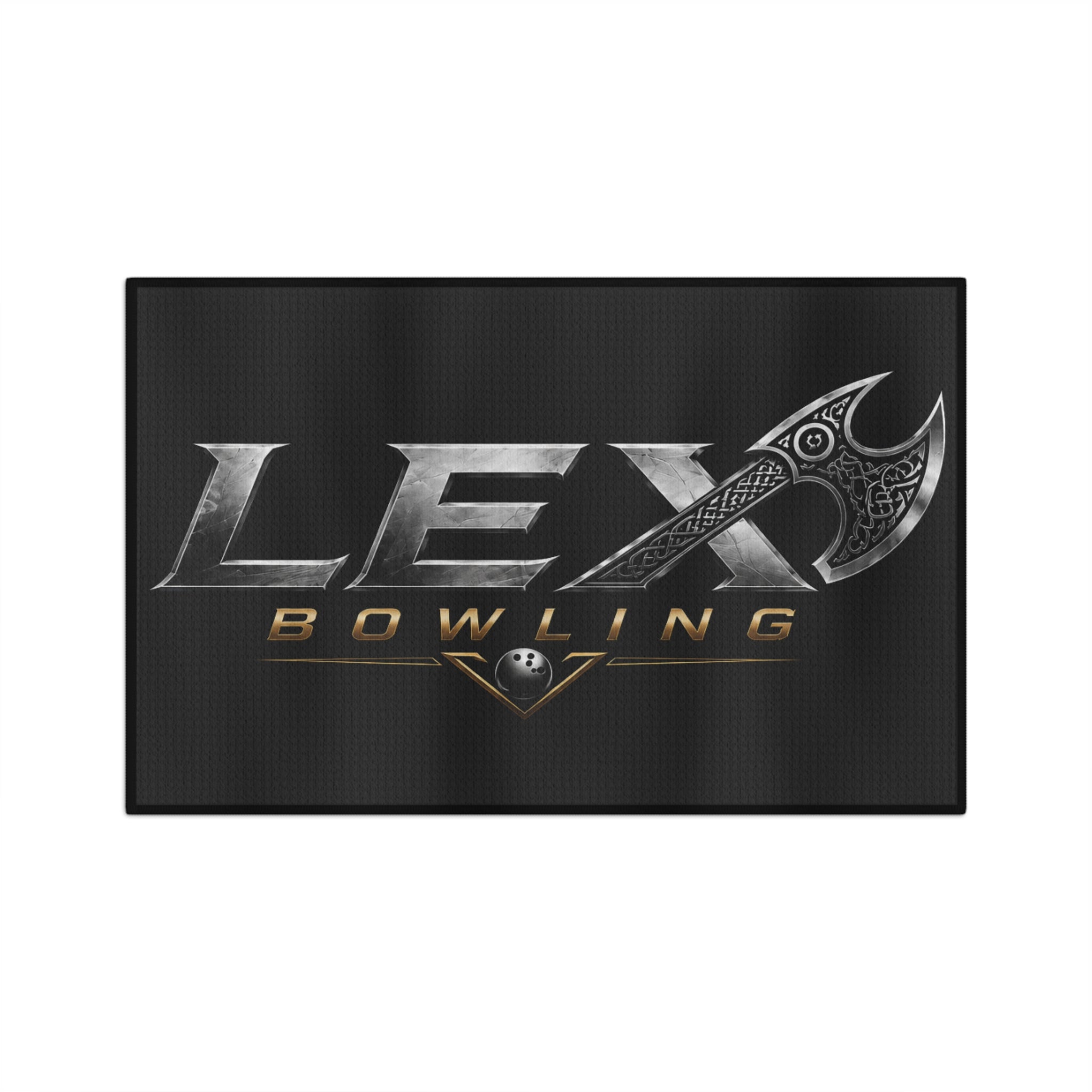 Bowling Microfiber Towel – 'Lex' Axe Logo Sports Cleaning Cloth